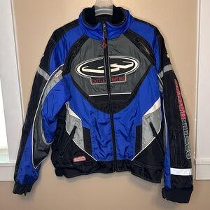 Castle X Racing Blue/Black Ski/Snowboard/Racing Jacket Size XL Zip Out Liner